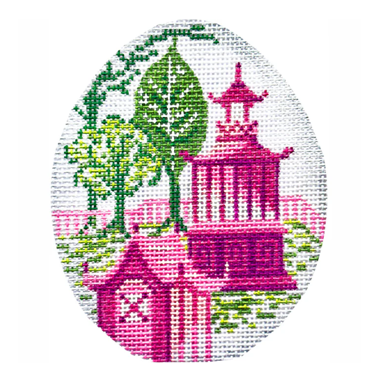 Pink & Green Pagoda Egg