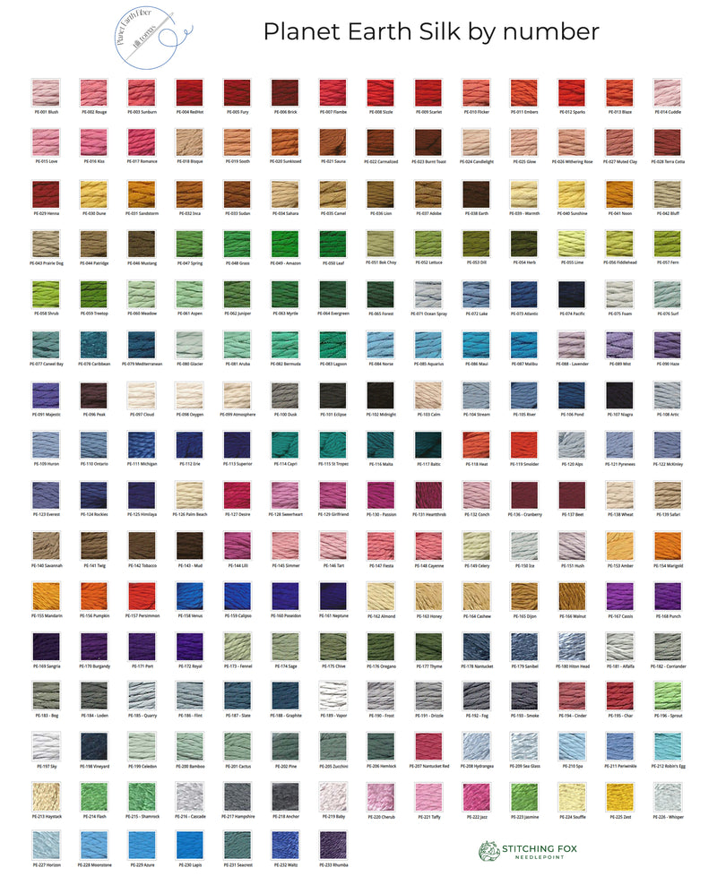 Planet Earth Silk - Non-strandable (001 - 050) Thread