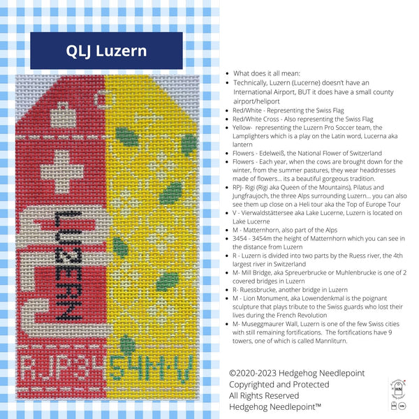 Retro Travel Tag · Luzern