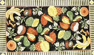 Fruit & Flower Collage - Black Background