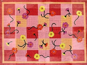 Gerber Daisies On Gingham Checks