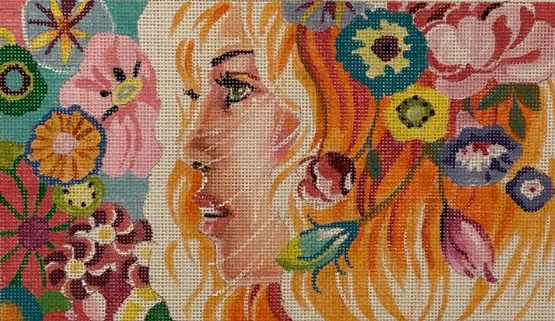 Red Head w/ Florals Clutch