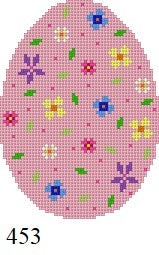 Mini Flowers, Pink, 4" Egg - 18 mesh