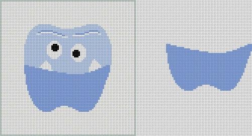 Monster, Tooth Fairy Pillow - Blue