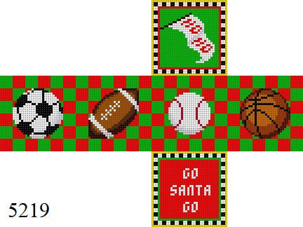 Sports Balls, 2.75" Cube - 13 mesh