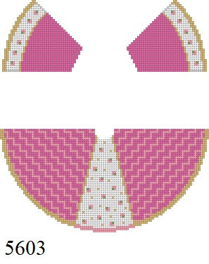 3D Angel, Magenta with Flower Buds