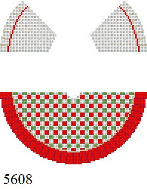 3D Angel, Christmas Gingham