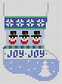 Snowman Stripe, Stocking Ornament