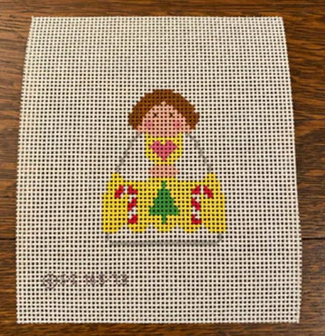 Yellow Angels with Candy Canes