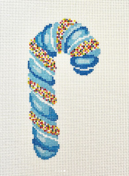 Sprinkle Candy Cane - Blue