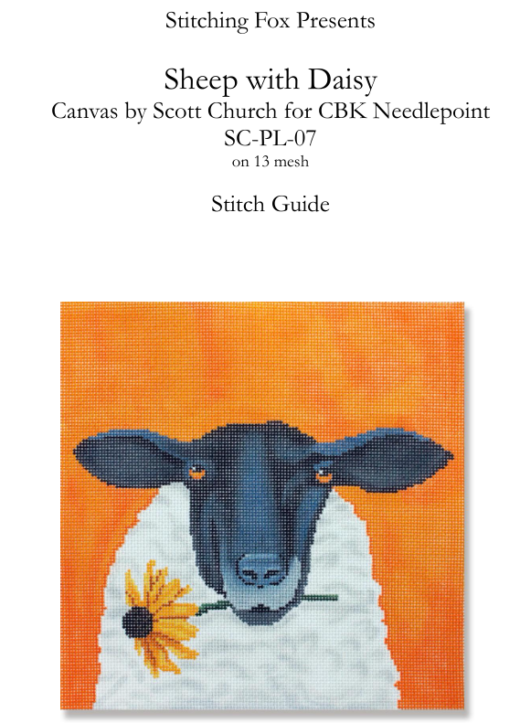 Stitch Guide for Sheep with Daisy