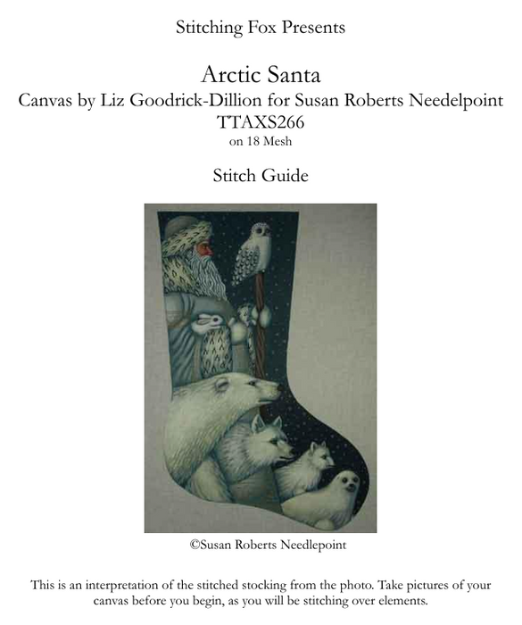 Stitch Guide for Arctic Santa Stocking