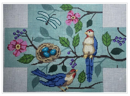 Birds Brick Cover - Blue