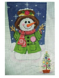 Woodland Snow Woman Stocking