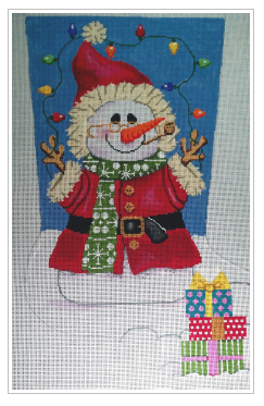 Large Santa Snowman Stocking