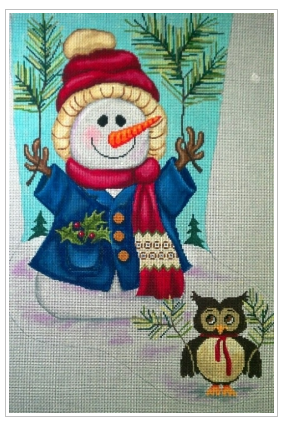 Woodland Snowman w/ Owl Stocking