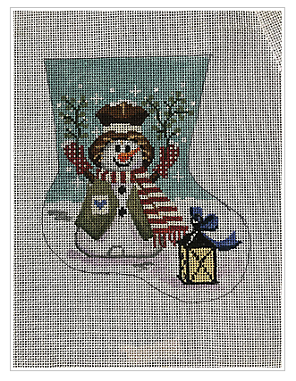 Mistletoe Snowman Mini Stocking