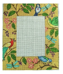 Birds of Paradise on Tan Picture Frame