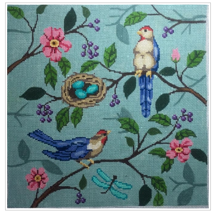 Birds Of Paradise on Blue