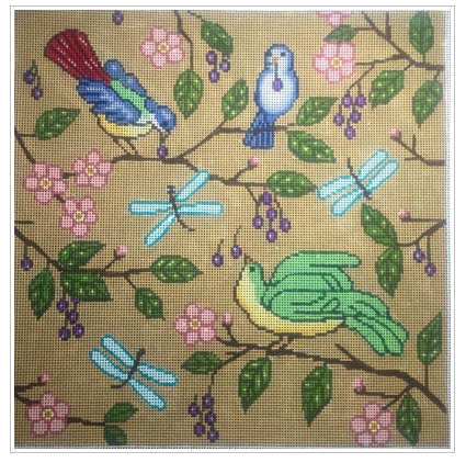 Birds of Paradise on Tan