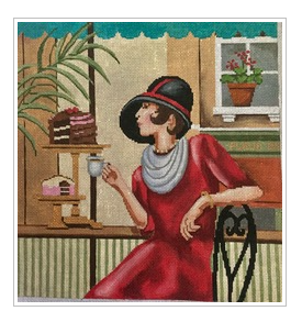 Parisian Lady with Coffee