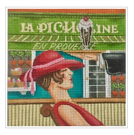 Parisian Lady with Ice Cream