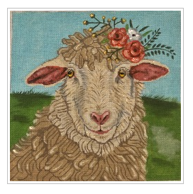 Lamb With Flowers