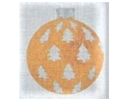 Ornament - Gold with Silver Trees