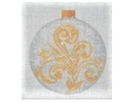 Ornament - Silver with Gold Leaves