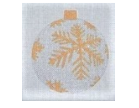 Ornament - Silver with Gold Snowflake
