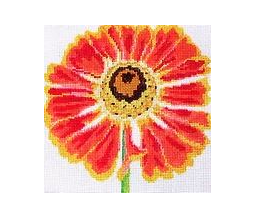 8" Simple Flowers - Button Flower