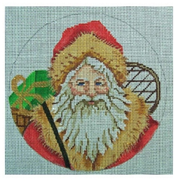 Snowshoe Santa Ornament