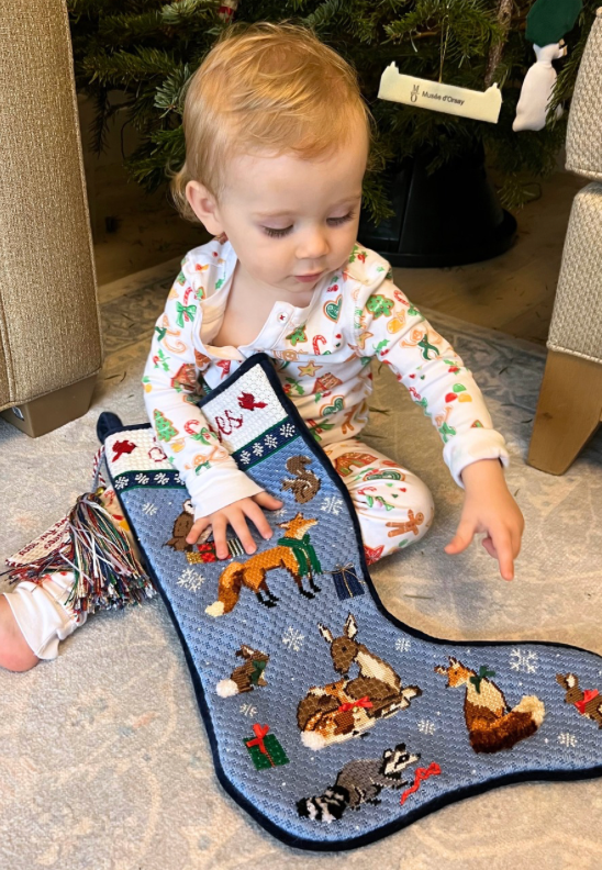 Christmas Forest Stocking w/ Stitch Guide