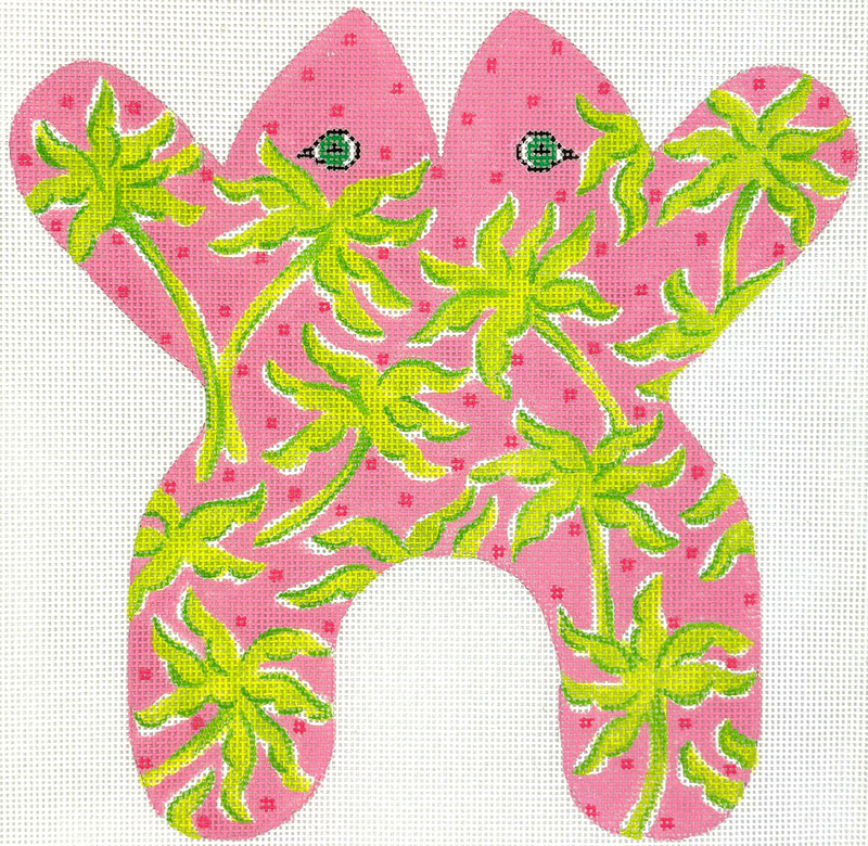 Frog - Lily Inspired Palms on Pink