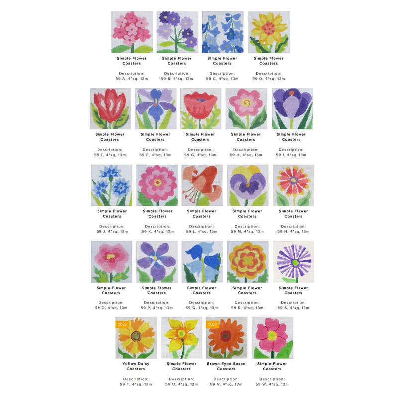 Simple Flowers Coasters