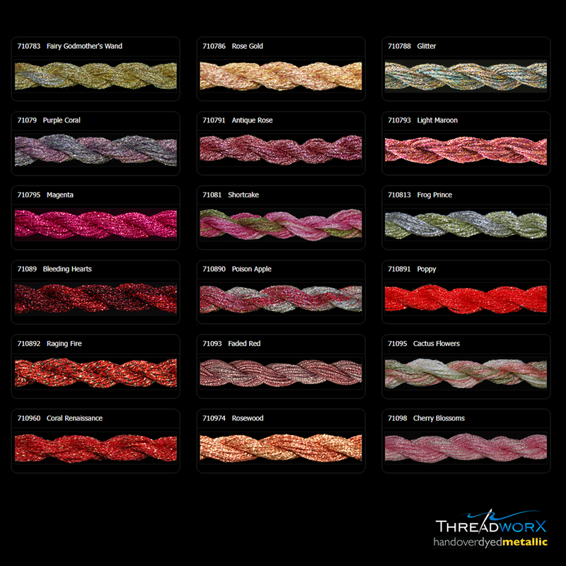 Overdyed Metallics Kreinik #8 Braid (710s) by Threadworx Overdyed Metallics Kreinik #8 Braid (710s) by Threadworx