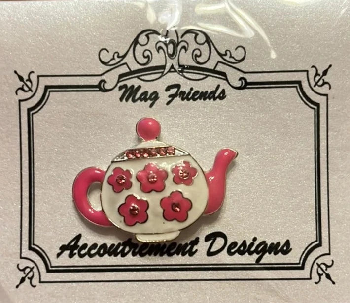 Teapot (Pink & White) - Needleminder — Stitching Fox