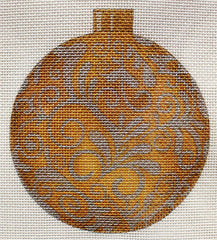 Ornament - Gold w/ Silver Scroll
