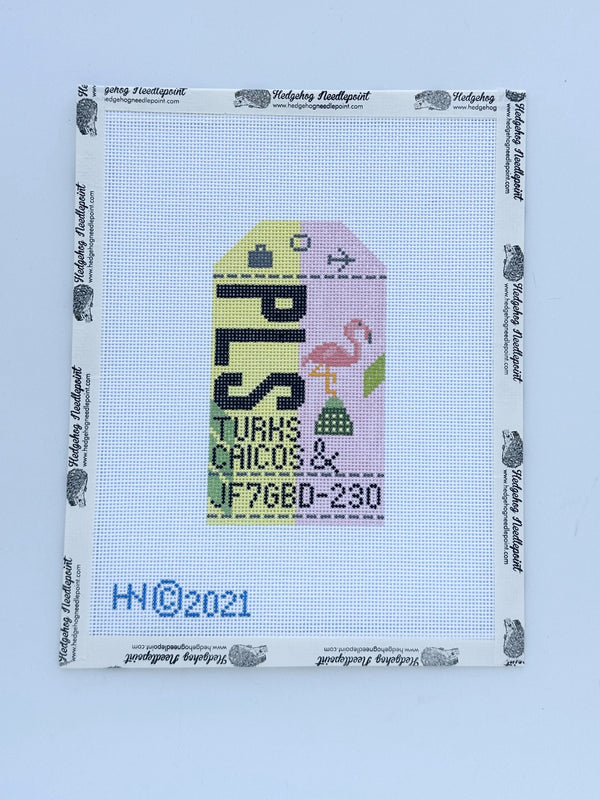 Retro Travel Tag · Turks & Caicos