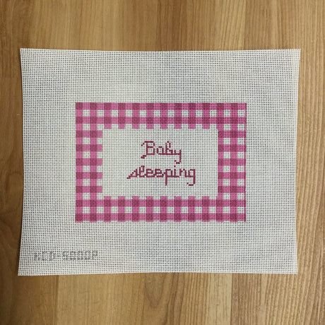 Baby Sleeping - Pink Gingham
