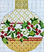 Antique Holly Reflection Bauble (13m)