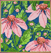 Pink Echinacea Eyeglasses Case