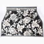Karen's Damask Tote - Black & Ivory (4 pieces)