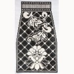 Karen's Damask Tote - Black & Ivory (4 pieces)