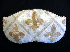 Fleur de Lis Sleep Mask - Ivory and Gold
