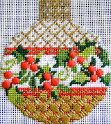 Antique Holly Reflection Bauble (13m)