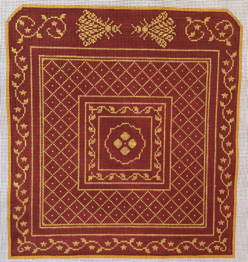 N's Bee Tote - Burgundy & Gold (4 pieces)