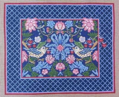 Strawberry Thief Long Pillow