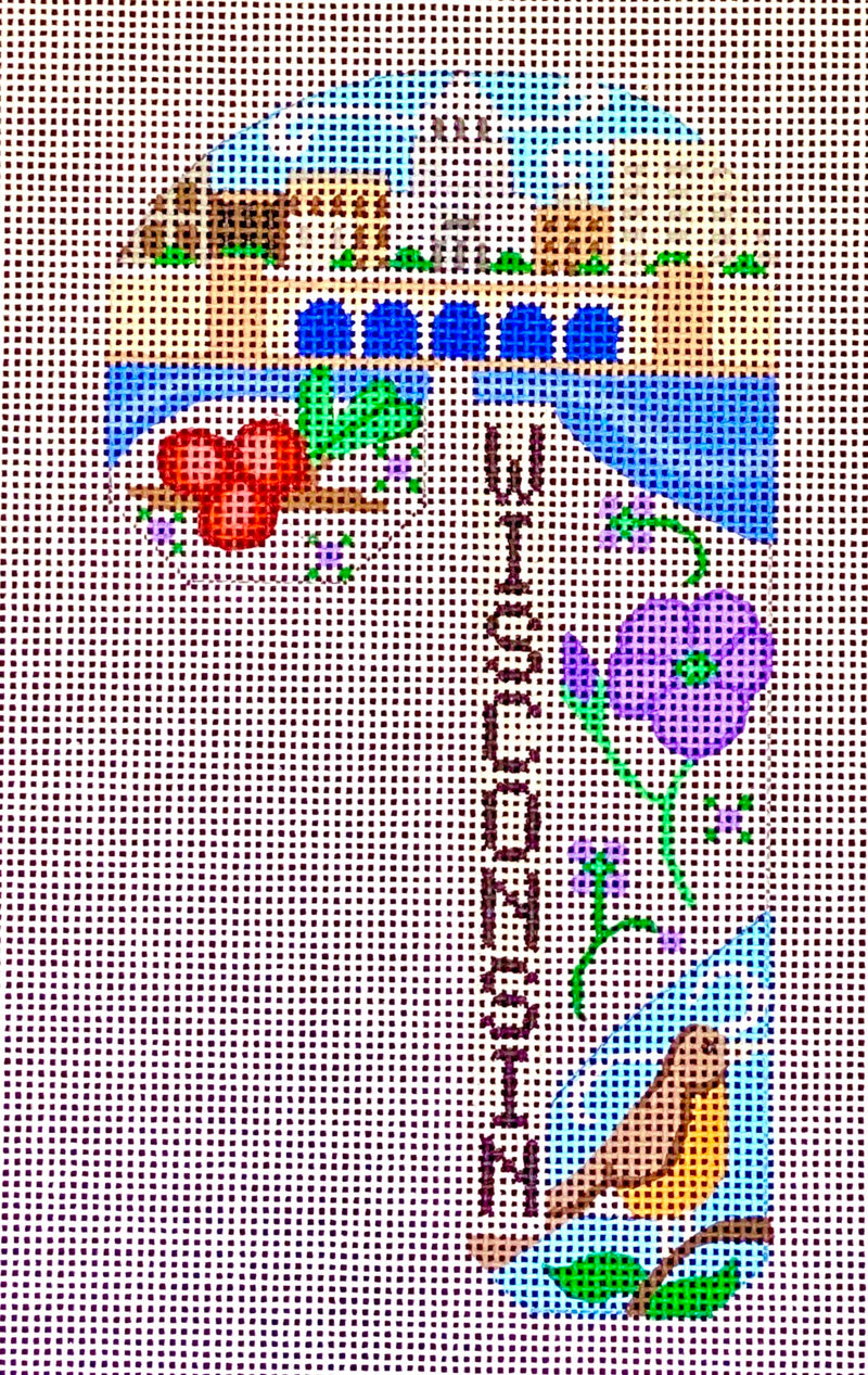 Travel Candy Cane - Wisconsin