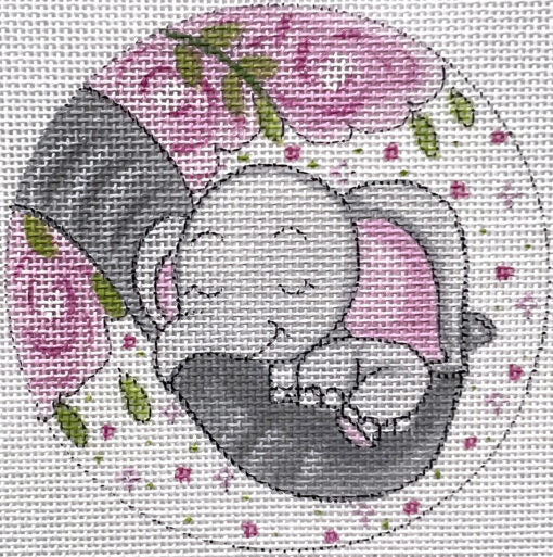 Baby Elephant w/ Flowers Girl